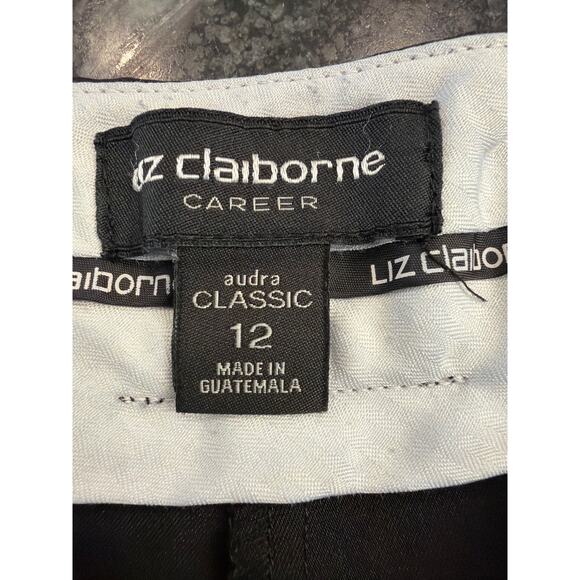 Liz Claiborne  Black Audra Classic Career pant SZ 12 - Picture 3 of 10
